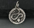 Sterling Silver Snake Coin Charm  -- SS/CH7/CR94